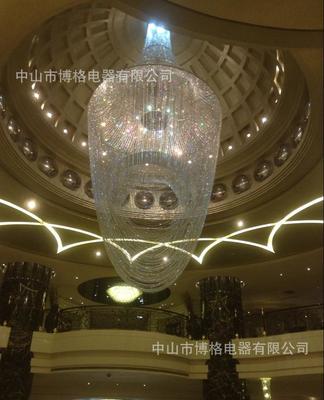 【 设计师设计星级酒店水晶灯 订做酒店非标工程灯饰 沙盘吊灯】价格_厂家_图片 -